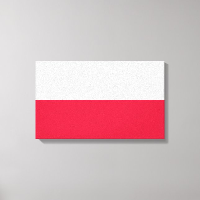 Polnische Flagge (Polen) Leinwanddruck (Vorderseite)