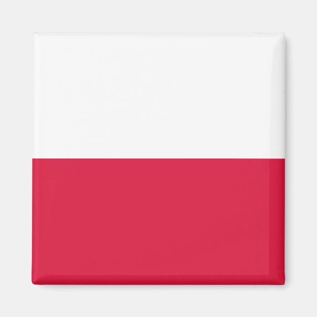 Polnische Flagge (Polen) Magnet (Vorne)