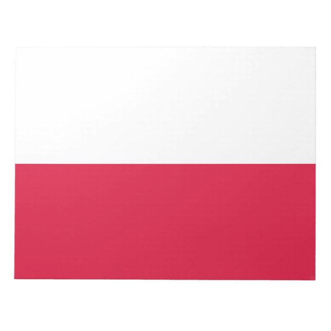 Polnische Flagge (Polen) Notepad Notizblock (Vorderseite)