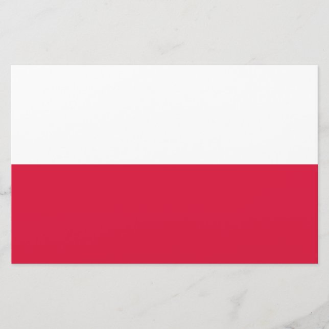 Polnische Flagge (Polen) Papier (Vorderseite)
