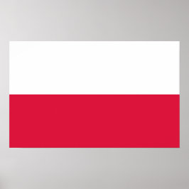 Polnische Flagge (Polen) Poster