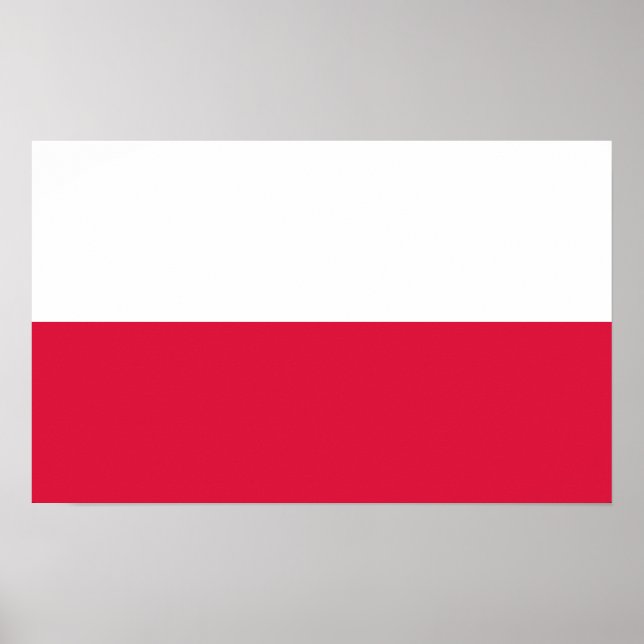 Polnische Flagge (Polen) Poster (Vorne)