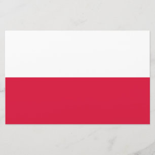 Polnische Flagge (Polen) Schreibwaren Briefpapier