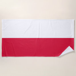 Polnische Flagge (Polen) Strandtuch