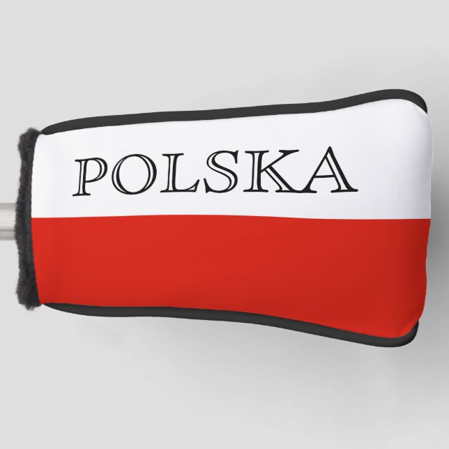 Polnische Flagge Polens Decksock Golf Headcover (Vorderseite)