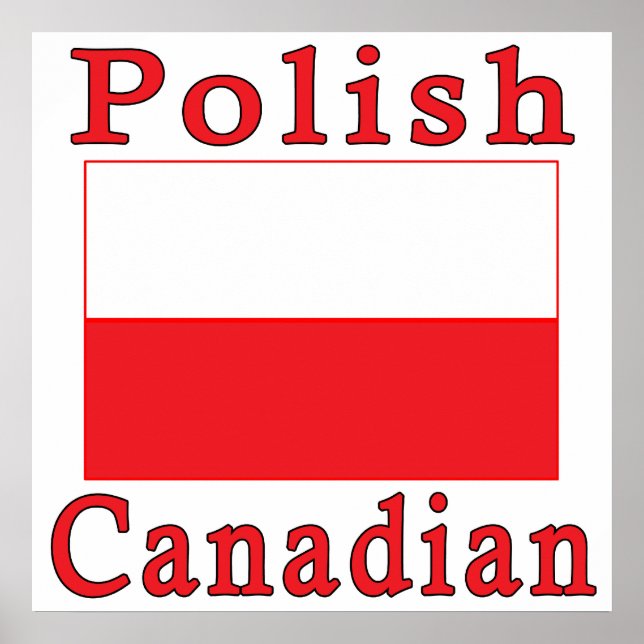 Polnische Flagge Polnisch Kanadisch Poster (Vorne)
