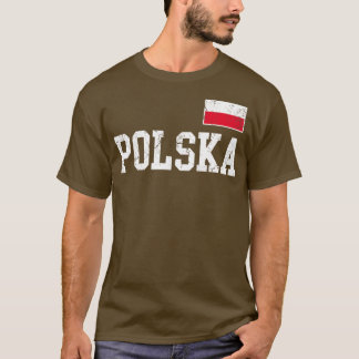 Polnische Flagge Polnische Familie Vintage Distres T-Shirt
