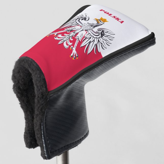 Polnische Flagge, Polnische Sportgolfklubs Covers Golf Headcover (3/4 Vorderseite)