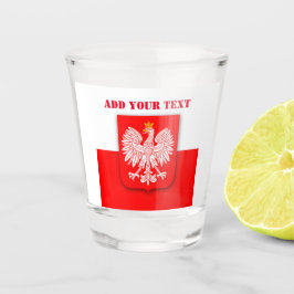 Polnische Flagge Polnischer Fußball-Fußball Polska Schnapsglas