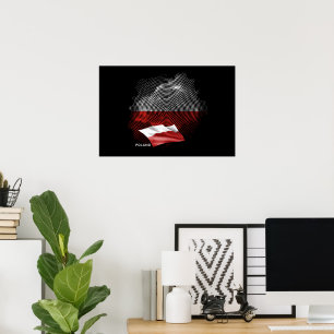 Polnische Flagge Poster