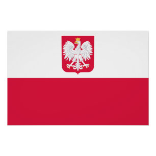 Polnische Flagge Poster