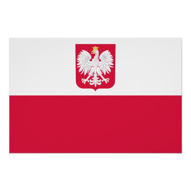 Polnische Flagge Poster (Vorderseite)