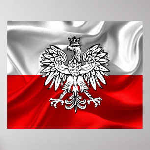 Polnische Flagge Poster