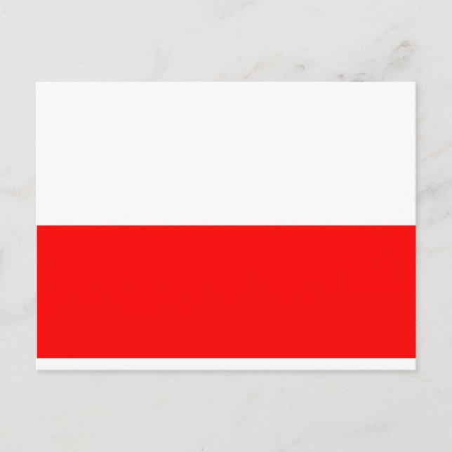Polnische Flagge Postkarte (Vorderseite)