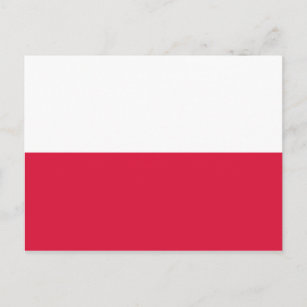 Polnische Flagge Postkarte
