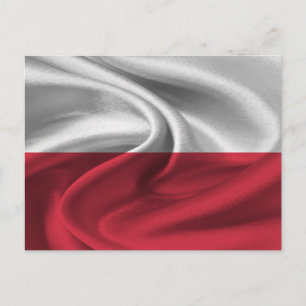 Polnische Flagge Postkarte