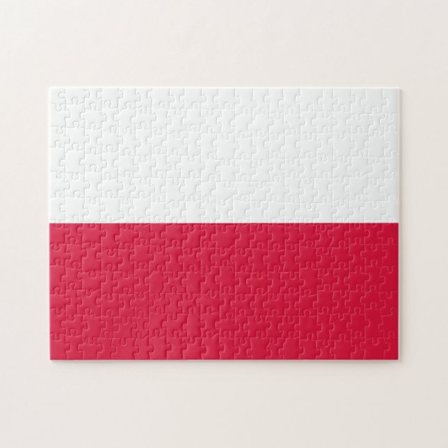 Polnische Flagge Puzzle (Horizontal)