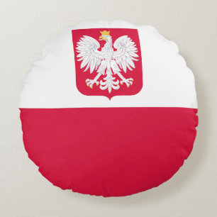 Polnische Flagge Rundes Kissen