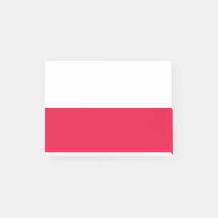 Polnische Flagge - Rzeczpospolita Polska Post-it Klebezettel