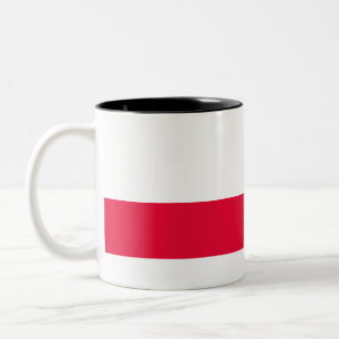Polnische Flagge - Rzeczpospolita Polska Zweifarbige Tasse