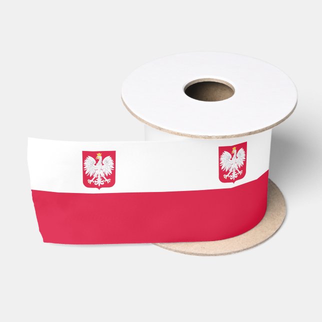Polnische Flagge Satinband (Spule)