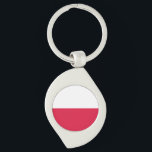 Polnische Flagge Schlüsselanhänger<br><div class="desc">Patriotische Flagge Polens.</div>