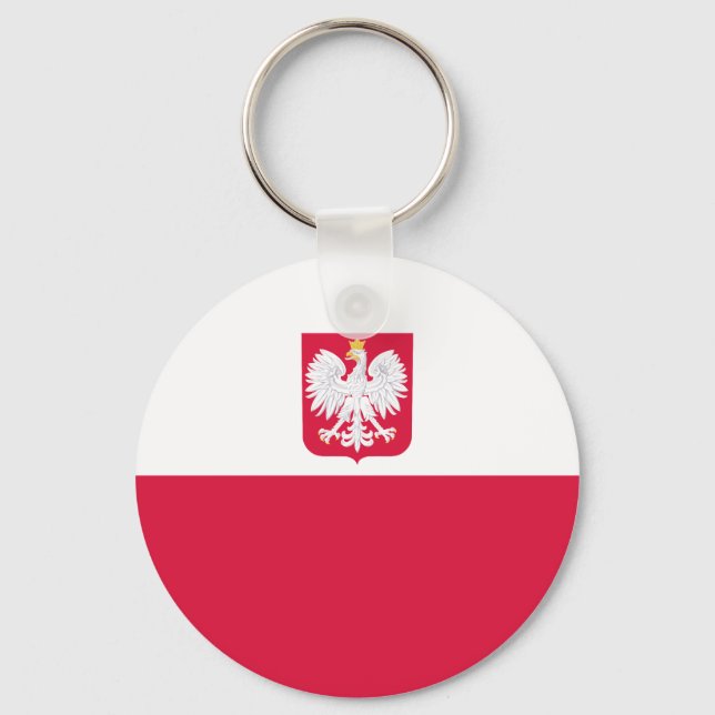 Polnische Flagge Schlüsselanhänger (Vorderseite)