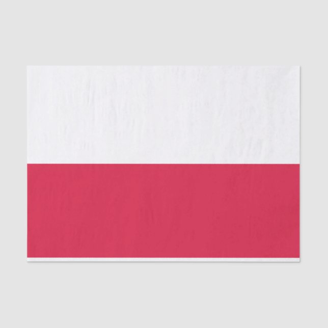 Polnische Flagge Seidenpapier (Vorderseite)
