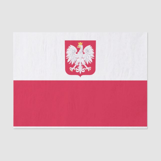 Polnische Flagge Seidenpapier (Vorderseite)