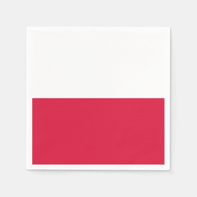 Polnische Flagge Serviette (Vorderseite)