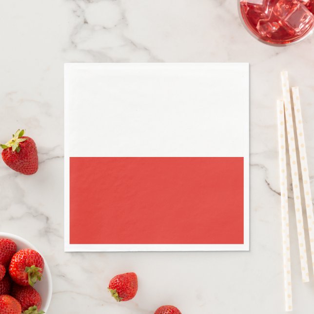 Polnische Flagge Serviette (Beispiel)