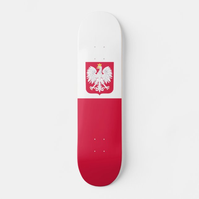 Polnische Flagge Skateboard (Vorderseite)