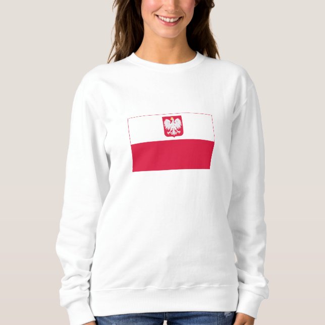 Polnische Flagge Sweatshirt (Vorderseite)
