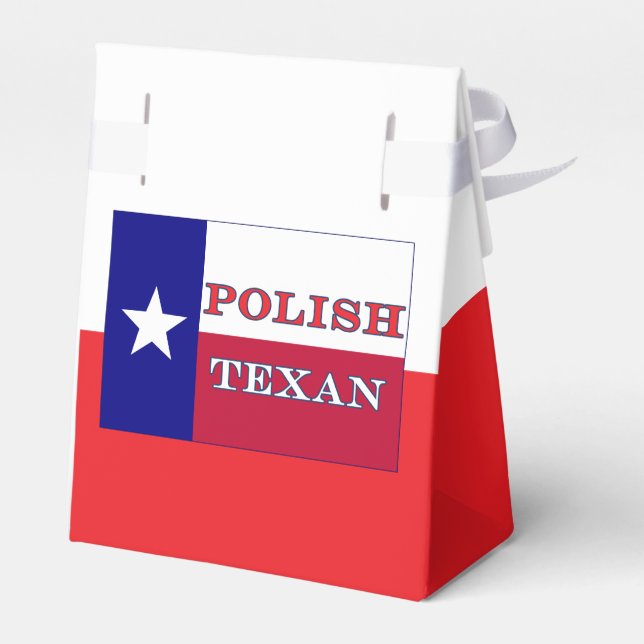 Polnische Flagge Texas Geschenkschachtel (Rückseite)