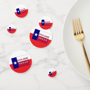 Polnische Flagge Texas Konfetti