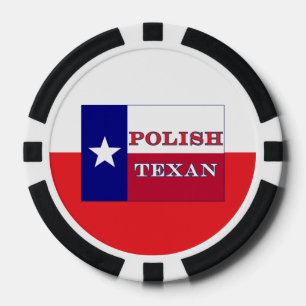 Polnische Flagge Texas Pokerchips