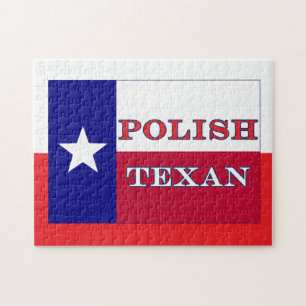 Polnische Flagge Texas Puzzle