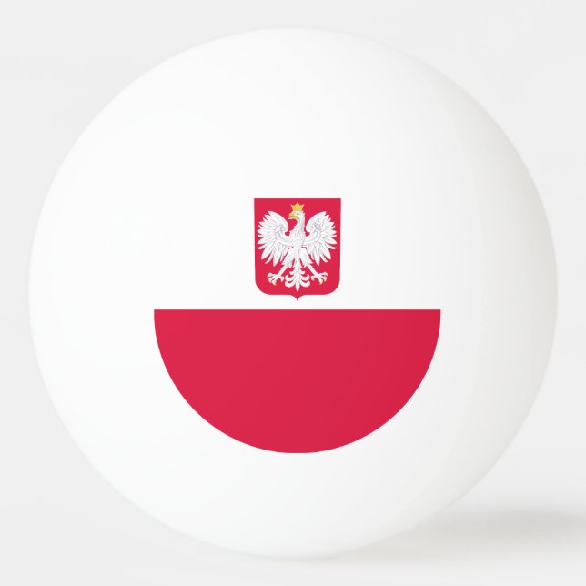 Polnische Flagge Tischtennisball (Vorderseite)