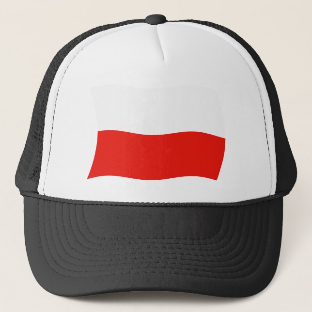 Polnische Flagge Truckerkappe (Vorderseite)
