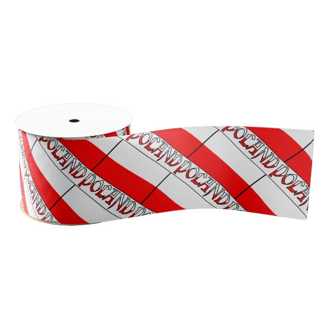 Polnische Flagge und Polen Ripsband (Spule)