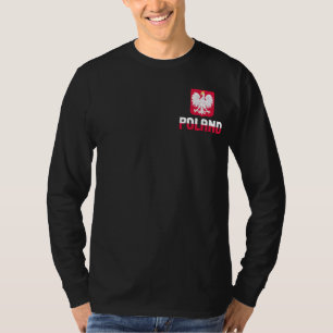 Polnische Flagge und Wappen Patriotisch T-Shirt
