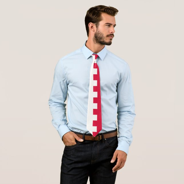 Polnische Flagge - Unternehmen, Reisen/Sport Krawatte (Beispiel)