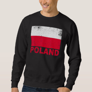 Polnische Flagge Vintag polnische Staatsbürgerscha Sweatshirt
