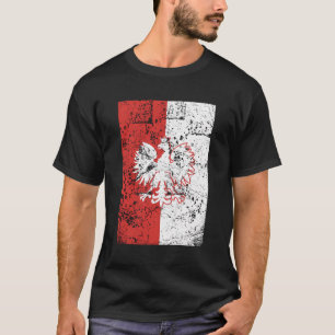 Polnische Flagge Vintager großer Polska-Adler Poln T-Shirt