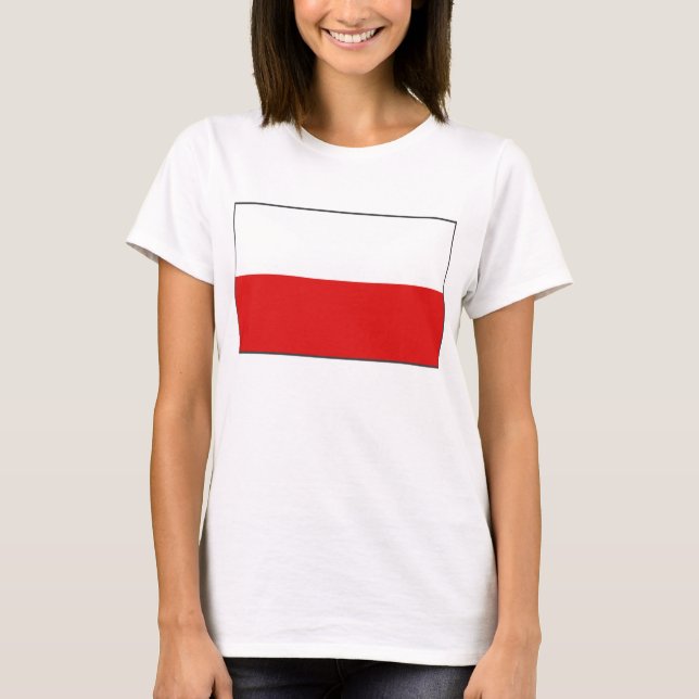 Polnische Flagge x Karte T - Shirt (Vorderseite)