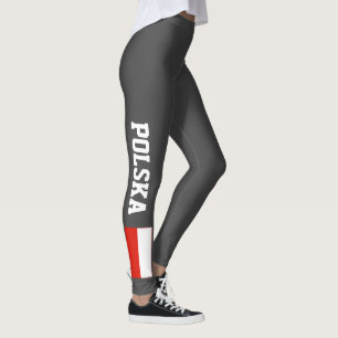Polnische Flaggen-Leggings für Sport-Fitnessyoga Leggings