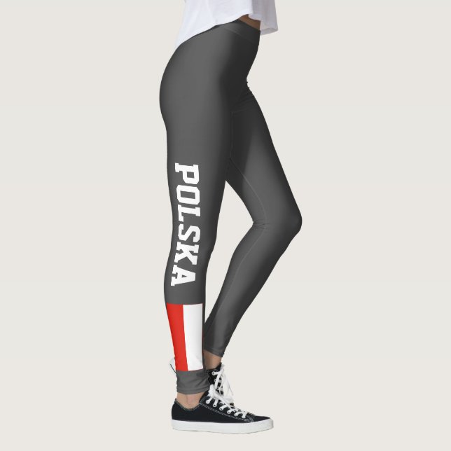 Polnische Flaggen-Leggings für Sport-Fitnessyoga Leggings (Rechts)
