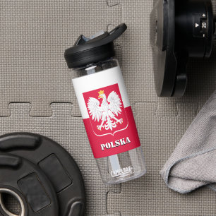 Polnische Flaggenflasche, patriotisches Polen Trinkflasche