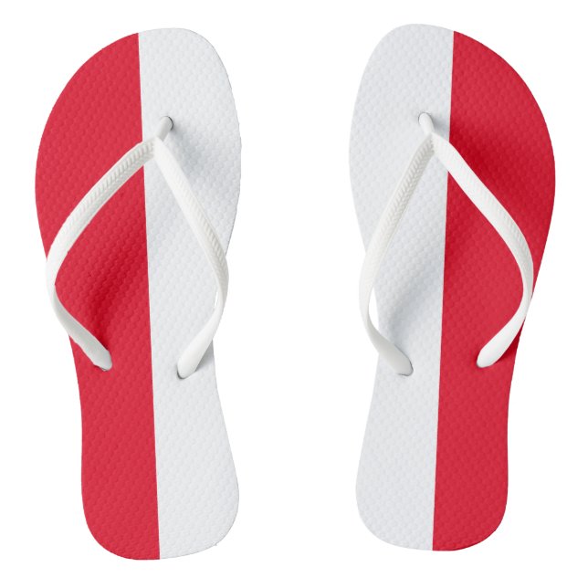Polnische Flaggensandalen Flip Flops (Fußbett)