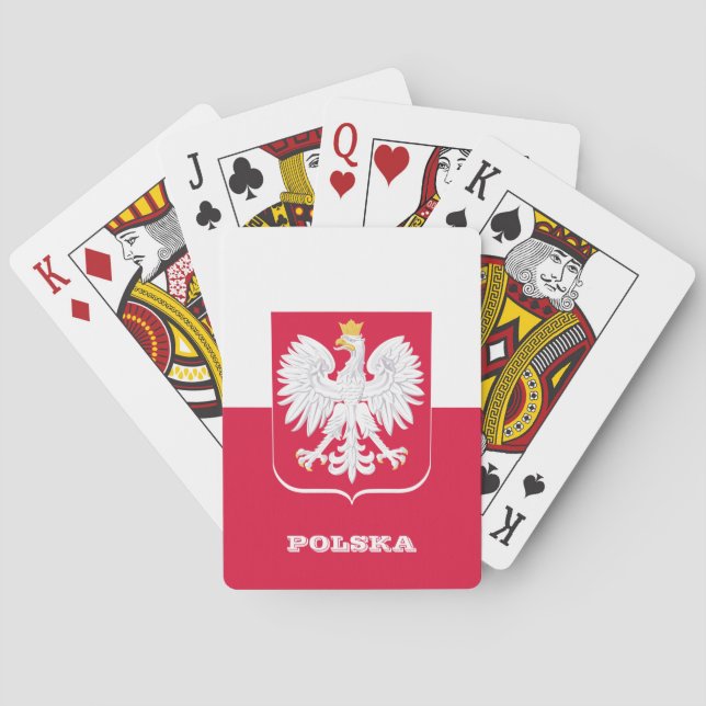Polnische Flaggenspiele, Polen Spielkarten (Rückseite)